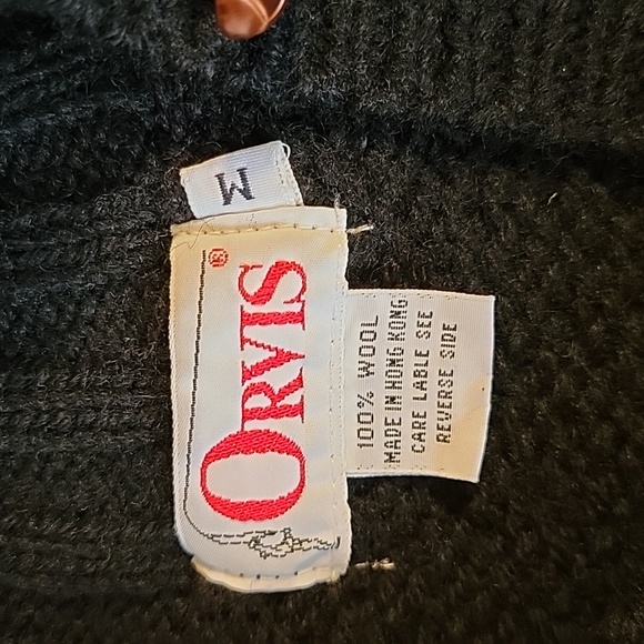 Vintage Orvis 100%‎ wool heavy cardigan jacket size M - Picture 3 of 10